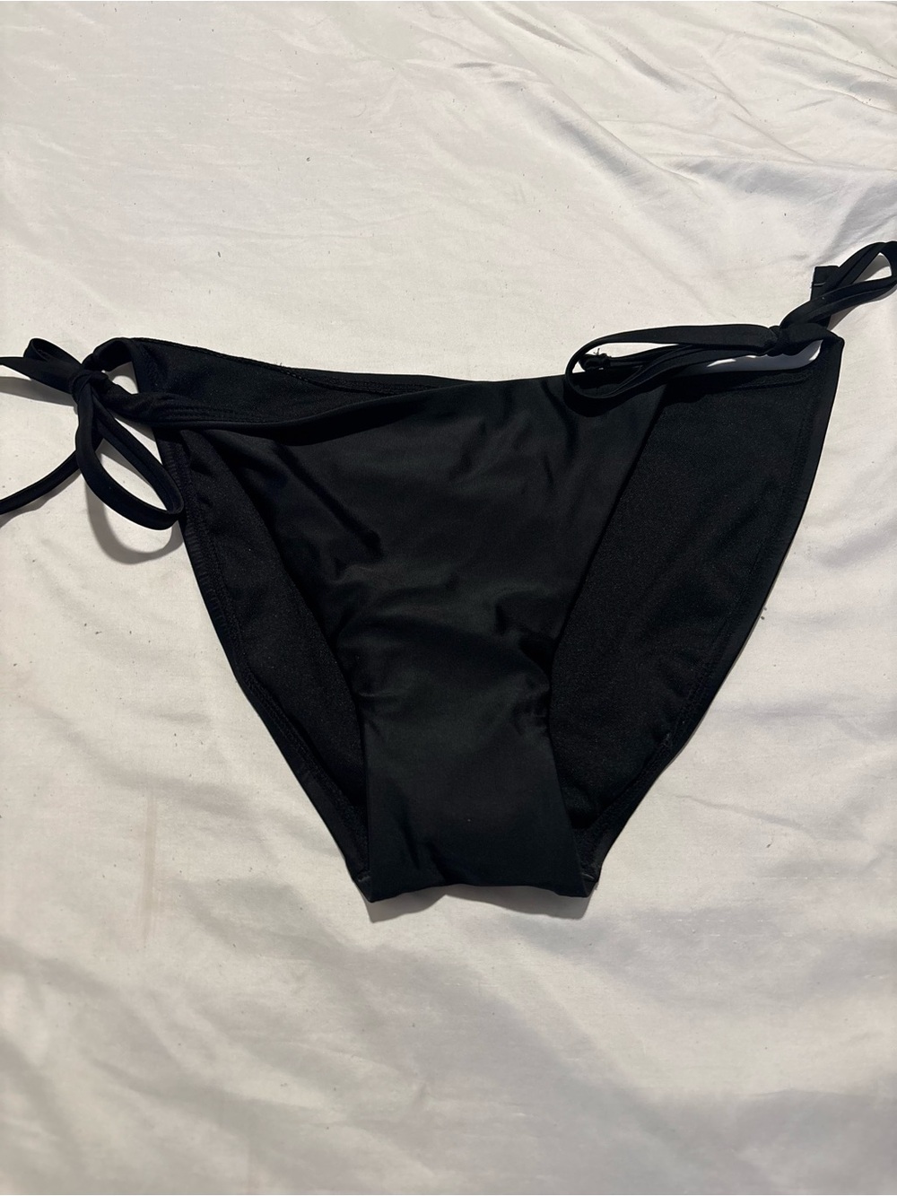 Shade & Shore Black Tie-Side Bikini Bottom - Picture 1 of 3